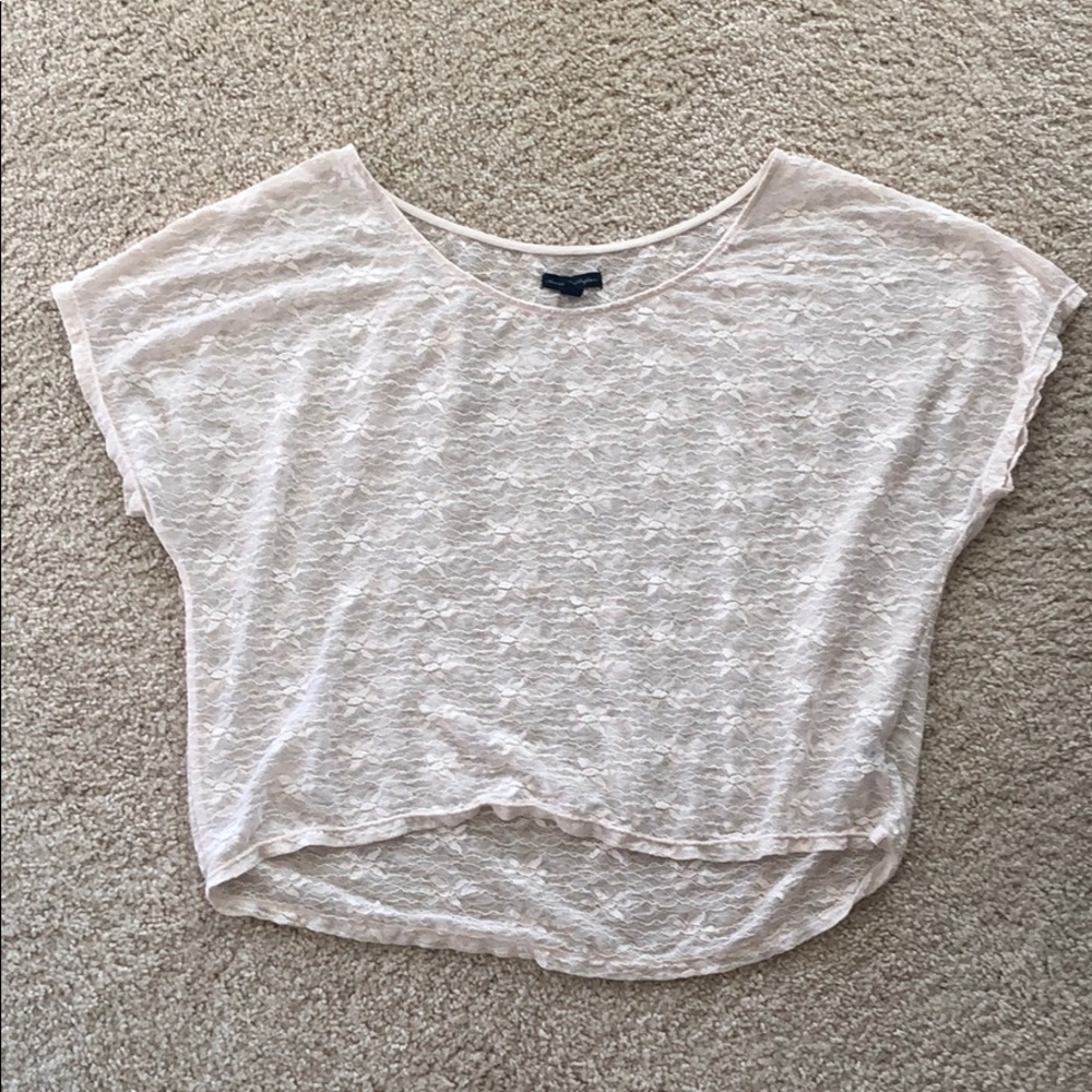 Cream Lace Top